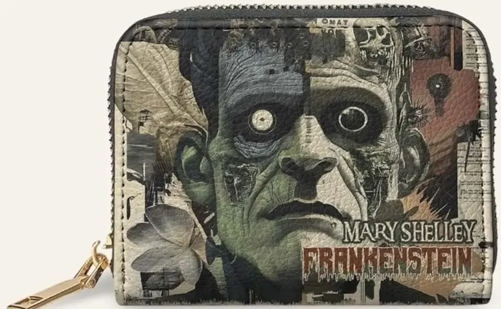 Frankenstein Old Parchment Mini Wallet Horror Goth Halloween New NWT